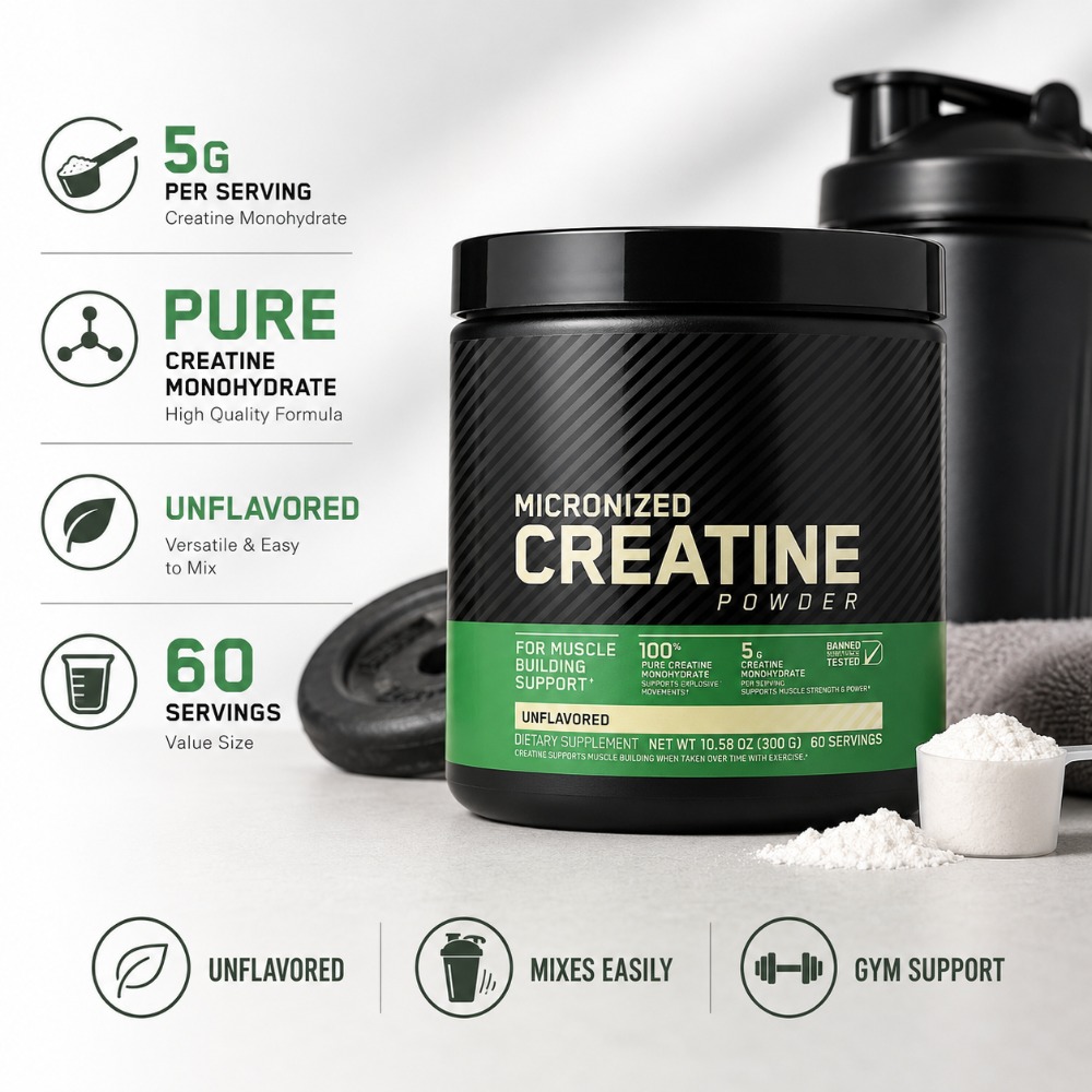 Nutrition Fitness - مسحوق الكرياتين مونوهيدرات 300 جرام لدعم