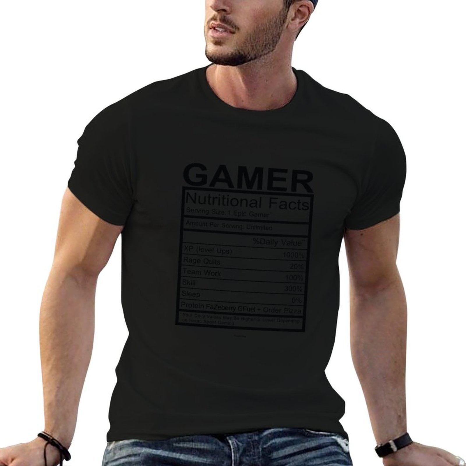 تي شيرت Gamer Nutritional Fact - مراجعة Nutrition Fitness وسعره